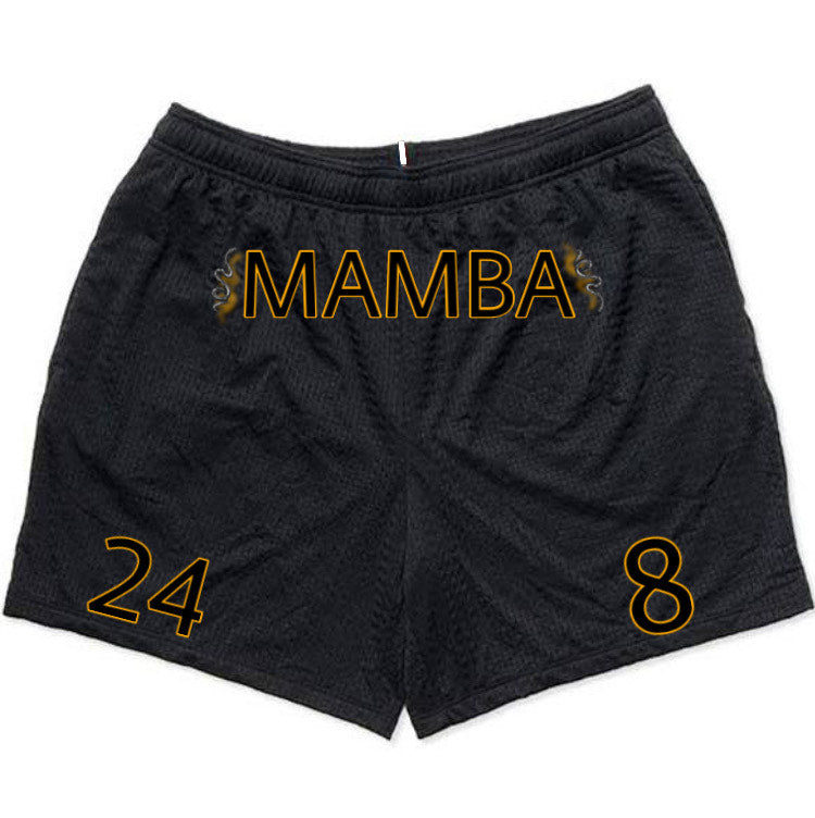 Kobe "Mamba" Black Mesh Shorts